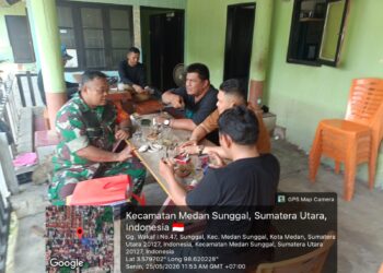 JALIN SILATURAHMI DENGAN MITRA KARIB,BABINSA KORAMIL 0201-06/MS KOMSOS DENGAN KEPLING DAN PARA TOKOH MASYARAKAT