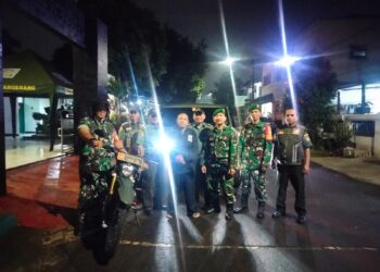 Kodim 0506/Tgr Patroli Malam Bersama Komduk Antisipasi Potensi Gangguan Keamanan