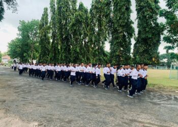 Prajurit Yonranraratfib 2 Mar Laksanakan Olahraga Umum Guna Jaga Kebugaran Tubuh