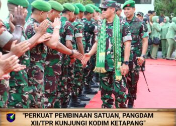 Perkuat Pembinaan Satuan, Pangdam XII/Tpr Kunjungi Kodim Ketapang