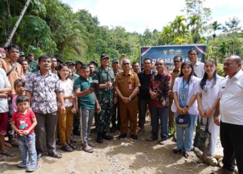 Pangdam I/BB Tinjau Pembangunan Jembatan Perintis Sungai Hou di Nias