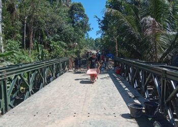 Karya Bakti Skala Besar di Nias Barat, Jembatan Modular Bantuan Presiden Terus Dikebut
