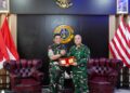 Perkuat Sinergitas TNI, Dankodaeral IX Terima Kunjungan Perdana Pangdam XV/Pattimura