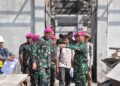 KAS KORMAR TINJAU PEMBANGUNAN YONIF 15 MARINIR DI GRATI PASURUAN