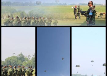 Danwingdik 800/Pasgat Tinjau Pelaksanaan Terjun Perlengkapan Siswa Susparadas A-210