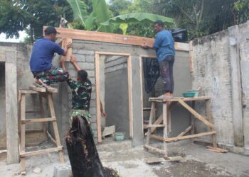 Satgas TMMD Bersama Warga Genjot Pembangunan Rumah Layak Huni di Abdya