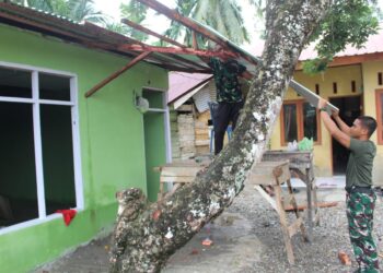 Rumah Warga Hasil Rehab TMMD Abdya Kini Dilengkapi Kanopi Teras