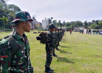 Personel Kodim Abdya Matangkan Persiapan Penutupan TMMD ke-128 di Desa Gunung Cut