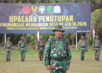 “Langkah Terakhir Pengabdian, Satgas TMMD Ke-128 Kodim 0104/Atim Gelar Gladi Penutupan di Alue Canang”