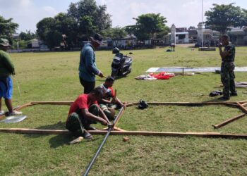 Anggota Satgas TMMD Sengkuyung Tahap II Tahun 2026 Lakukan Sejumlah Persiapan Jelang Penutupan