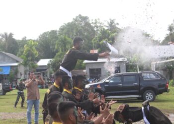 Atraksi Pencak Silat Militer Yon TP 958/RM Sambut Kedatangan Brigjen TNI Mahesa Fitriadi di Abdya