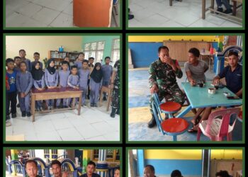 Bangun Generasi Emas Cinta Tanah Air, Sertu HP. Hutagalung Gelar Edukasi Bela Negara Joyful Learning di SDN 002 Senayang