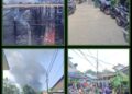 Sertu HP. Hutagalung Sigap Tanggap Amankan dan Sterilkan Area Lokasi Kebakaran di Desa Binaan