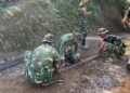 Kodim 0210/TU Mulai Bangun Jembatan Armco di Aek Bagot, Dukung Akses Warga Parmonangan