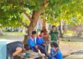 Wujudkan Generasi Emas Bebas Narkoba, Babinsa Tanamkan Semangat Bela Negara Di Desa Binaan