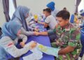 Prajurit Puslatpumar 9 Dabo Singkep Dan Jalasenastri Ikuti Pemeriksaan Kesehatan Gratis Program Asta Cita Presiden RI
