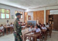 Tanamkan Cinta Tanah Air, Satgas Pamtas Yonarhanud 2 Kostrad Berikan Pembekalan Wawasan Kebangsaan kepada Siswa SDN Sitnoni