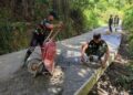 Bakti TNI di Nias Selatan, Jalan Desa Bawonifouso Sepanjang 1,2 Km Terus Dikebut