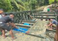Pembangunan Jembatan Modular Sungai Bawoni di Nias Utara Hampir Rampung