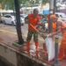 Tak Kenal Hari Libur, Satgas Grebek Sampah Kodim 0502/JU Terus Wujudkan Lingkungan Bersih