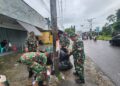 Semangat Gotong Royong, Kodim 1710/Mimika Bersihkan Lingkungan Bersama Masyarakat