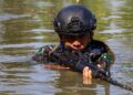 Terapkan Strategi Taktis Di Air, Prajurit Hiu Petarung Pelajari Gangguan medan Rawa dan Sungai