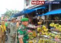 Babinsa Koramil 0201-05/MB Dampingi Penertiban Dan Himbauan Pedagang Pk5 Di Pasar Pringgan