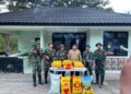 Gagalkan Penyelundupan Barang Ilegal, Satgas Pamtas Yonarhanud 2 Kostrad Amankan 200 Kilogram Beras Asal Timor Leste