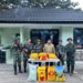Gagalkan Penyelundupan Barang Ilegal, Satgas Pamtas Yonarhanud 2 Kostrad Amankan 200 Kilogram Beras Asal Timor Leste