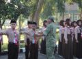 Antusias Ikuti LDK, Pengurus OSIS SMP Islam Al Ma’arif Darunajah Digembleng TNI