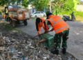 Hari Libur Satgas Grebek Sampah Kodim 0502/JU Bersama Komduk Terus Bekerja,Ini Buktinya