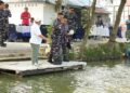 KODAERAL I OPTIMALKAN LAHAN PRODUKTIF, KOMANDAN TINJAU TANAMAN HIDROPONIK DAN KOLAM IKAN PATIN-NILA