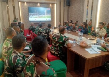 Segelas Kopi Tumbuhkan Semangat Kebersamaan ,Kodim 0201/Medan Kembali Gelar Nobar Semarak Bola Gembira Piala Dunia 2026