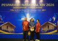 Meriahkan Pesparawi Nasional XIV 2026. Ketua Persit KCK Daerah XVIII/Kasuari dan Prajurit Kodam Kasuari Tebar Semangat Kebersamaan