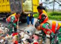 Satgas Sampah Koramil 12/ Rajeg, Wujudkan Lingkungan Bersih di Tanjakan