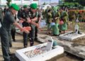 HUT ke-76 Kodam I/BB, Dandim 0209/Labuhanbatu Pimpin Ziarah dan Tabur Bunga di TMP Rantauprapat