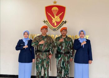 Komandan Divisi Parako Pasgat Pimpin Acara Penerimaan Jabatan Komandan Detasemen Markas Divisi Parako Pasgat