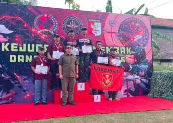 Atlet Menembak Denma Korpasgat Borong Prestasi Pada Kejuaraan Menembak Danbrigif 18/Trisula