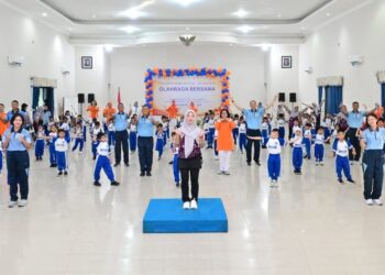 Merangkai Bahagia Dengan Anak-Anak TK Angkasa, Olahraga Bersama HUT Ke-38 Yasarini Penuh Keceriaan di Lanud Sjamsudin Noor