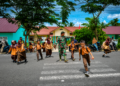 Babinsa Koramil 12/Sry Bersama Dinas Pendidikan Dukung Perbaikan Fasilitas Belajar