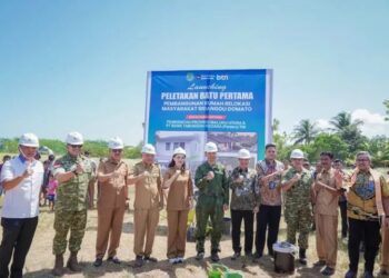 Peletakan Batu Pertama Relokasi Permukiman Nelayan, Peran Aktif TNI Percepat Pembangunan di Maluku Utara