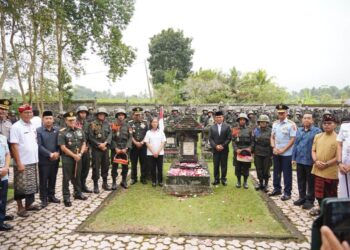 Memupuk Jiwa Patriotisme, Pangdam IX/Udayana Ikuti Ziarah Rombongan P3MD di TPB Margarana Tabanan