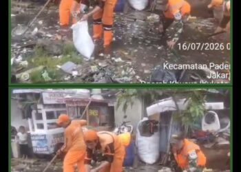 Terus Bergerak ,Satgas Grebek Sampah Kodim 0502/JU Aksi Bersih-bersih Wujudkan Hidup Sehat Masyarakat