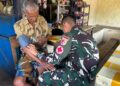 Yonif TP 951/Pandeka Marapi Gelar Dukungan Kesehatan Keliling bagi Masyarakat.