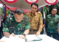 DANDIM 0415/JAMBI DAMPINGI BUPATI BATANG HARI RESMIKAN JEMBATAN BAILEY, WUJUD NYATA TNI HADIR UNTUK RAKYAT