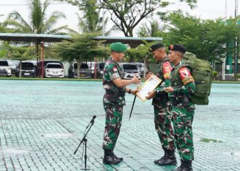Pangdam XII/Tpr Pimpin Pelepasan Purna Tugas Satgas Pamtas RI-Malaysia dan Pemusnahan Barang Bukti Ilegal