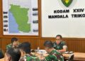 “Evaluasi Menyeluruh Jadi Kompas Pengabdian Prajurit,” Asrendam XXIV/MT Tegaskan Arah Pembenahan Satuan