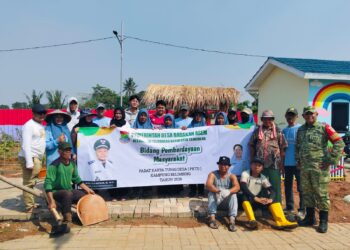 PENYIAPAN LOMBA BINDES TINGKAT KABUPATEN DAN PENGUATAN KETAHANAN PANGAN,BABINSA KORAMIL 01/TELUKNAGA KOMSOS DENGAN PERANGKAT DESA