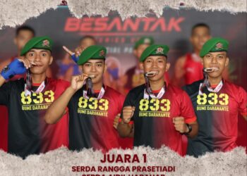 Sapu Bersih, Empat Prajurit Petarung Yonif TP 833/Bumi Daranante Meraih Medali Emas di Lomba Tinju Besantak Series