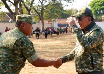 Danrem Untoro Sambut Menhan Sjafrie Kunker di Yonif 933/Macan Wilis